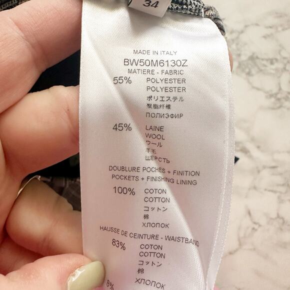 COPY - Givenchy Plaid Culotte Wide Leg Trousers Wool Blend Pants Women's EU Siz… - Picture 11 of 16